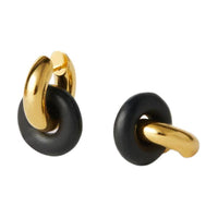 Loro Piana Brass Earrings Women's Black