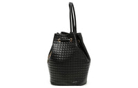 CELINE Calfskin Bucket Bag Backpack Small Size Women's Black