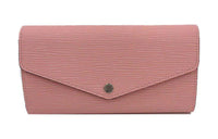 LOUIS VUITTON Cow Leather Wallet Women's Pink