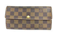 LOUIS VUITTON Leather Wallet Unisex Brown