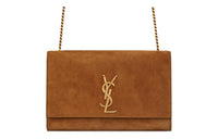 SAINT LAURENT KATE Calfskin Shoulder Bag Crossbody Bag Women's Camel