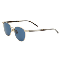 SAINT LAURENT Acetate Metal Nylon Rectangular Sunglasses Men's Silver