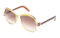 SAINT LAURENT Pre Owned 1970s Two tone Butterfly frame Sunglasses