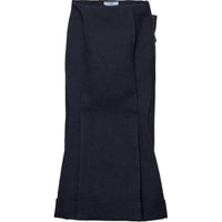 PRADA FW24 Casual Long Skirts Women's Marine Blue