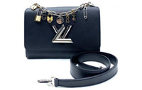 LOUIS VUITTON Twist Leather Shoulder Bag Crossbody Bag Women's Black