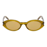 SAINT LAURENT Metal Acetate Irregular Shape Sunglasses Women's Yellow