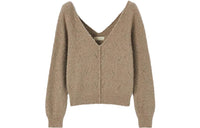 Loro Piana Cocooning V-Neck Jumper Sweater Women's Khaki