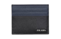 PRADA Leather Card Holder Men's Black