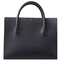 CELINE Leather Tote Bag Shopping Bag Handbag Women's Black