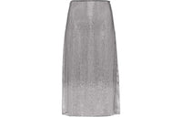 PRADA Rhinestone embellished Mesh Midi Skirt