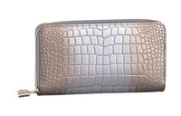 LOUIS VUITTON Zippy Soft Glow Crocodile Leather Wallet Women's Metallic