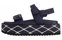 LOUIS VUITTON LV Sunset One Strap Sandals 5cm Women's Dark Blue