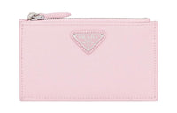PRADA Saffiano Leather Card Holder Women's Pink