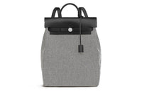 HERMES Herbag Canvas With Leather Backpack Regular Unisex Panda Color/black