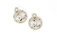 CHANEL Stud Earrings Women's Gold