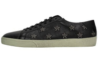 SAINT LAURENT Low Top Skateboard Shoes Men's Black Distressed Style