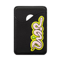 DIOR KAWS Collaboration Cow Leather Card Holder Women's Black