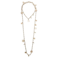 CHANEL Metal Necklaces Women's Gold/White
