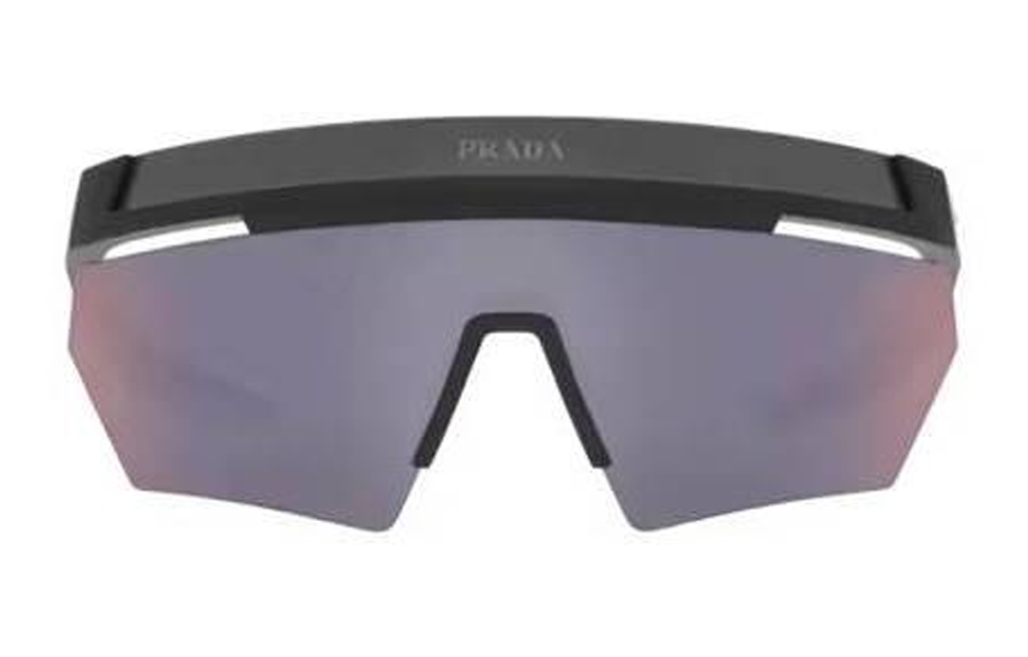 PRADA Acetate Irregular Shape Sunglasses Men's Black