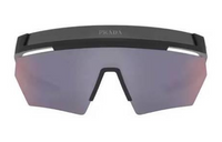 PRADA Acetate Irregular Shape Sunglasses Men's Black