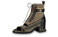 LOUIS VUITTON Moonlight Ankle Boots Women's Brown