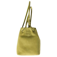 MIU MIU Sheepskin Shoulder Bag Women's Olive Green