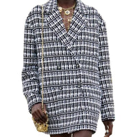 CHANEL Coats Women's Black White