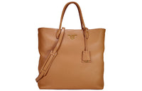 PRADA Cow Leather Shoulder Bag, Handbag Women's Brown