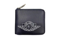 DIOR Jordan Wings Collaboration Cow Leather Wallet Unisex Marine Blue