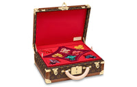 LOUIS VUITTON Cotteville 40 Vivienne Monogram Canvas Cow Leather Patchwork Trim Storage Box Hard Case Unisex Brown