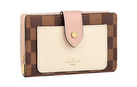 LOUIS VUITTON Wallet Juliette Damier Ebene Cream/Venus Pink