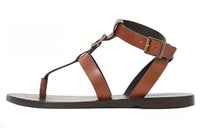 SAINT LAURENT Hardy Buckled Leather Sandals