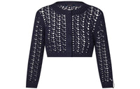 LOUIS VUITTON Crochet Knit Cropped Cardigan