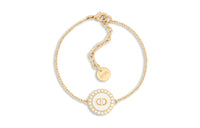 DIOR Resin Glass Metal Bracelets Women's Gold