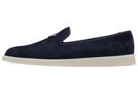 PRADA Triangle-patch Suede Loafers