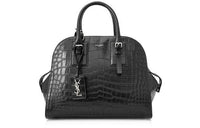 SAINT LAURENT Cow Leather Dome Bag One Shoulder Handbag Women's Black