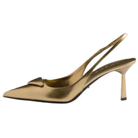 PRADA Slim Heel High Heels 7.5cm Women's Gold