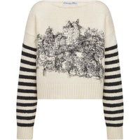 DIOR FW24 Sweater Women's Black White