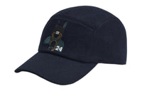 HERMES Cashmere Silk Viscose Baseball Caps Men's Marine Blue