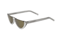 SAINT LAURENT Irregular Shape Sunglasses Women's Gray