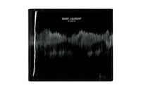 SAINT LAURENT PARIS Calfskin Combined With Lambskin Wallet Men's Black