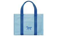 HERMES Water Resistant Cotton With Wool Felt Handbag Regular Women's Blue