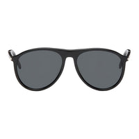 SAINT LAURENT Acetate Irregular Shape Sunglasses Women's Black