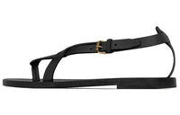 SAINT LAURENT Culver Strap Sandals Women's Black