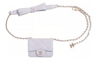 CHANEL 21K Winter Lambskin Fanny Pack Mini Women's Light Purple