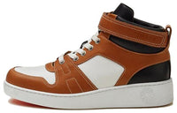 HERMES Freestyle High-Top Skateboard Shoes Women's Brown White