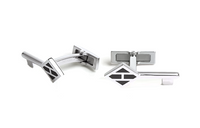 HERMES Metal Palladium-Plated Cufflinks Men's Black