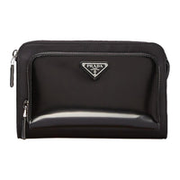 PRADA Nylon And Leather Crossbody Bag Shoulder Bag Men's Black