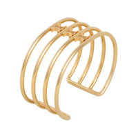 CELINE Triomphe Cage Cuff In Brass With Gold Finish