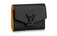 LOUIS VUITTON Grenelle Cow Leather Money Clip Wallet Women's Black